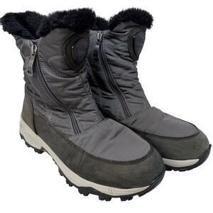 Pajar Canada Womens Gray Waterproof Winter Boots Vibram Arctic Grip Fits 8-8.5